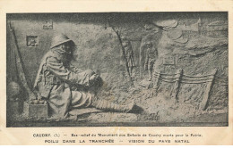 Delcampe - 59 CAUDRY #22308 MONUMENT AUX MORTS POILU DANS LA TRANCHEE - Caudry