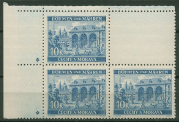 Delcampe - Böhmen & Mähren 1940 ZD Mit Leerfeld Ecke 60 VBE-1 Postfrisch, Kreuz Im Stern - Unused Stamps