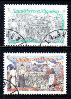 Delcampe - St Pierre Et Miquelon    - 1994 -  Séchage De La Morue - N° 595/596 - Oblit - Used - Gebruikt