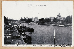 Delcampe - 24061 / ◉  PARIS  Bords De Seine Péniches Quai Marchandises Vue Panoramique 20 Mai 1904 à GINESTOUS Belley - Die Seine Und Ihre Ufer