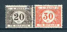 Delcampe - (B) TX34/35 Gestempeld 1922 - Dik Gekleurd Cijfer Op Witte Achtergrond - 3 - Stamps