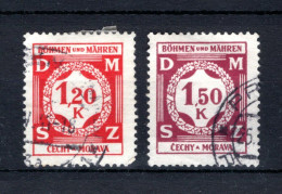 Delcampe - BOHEMEN EN MORAVIE Yt. S7/8° Gestempeld 1940 - Used Stamps