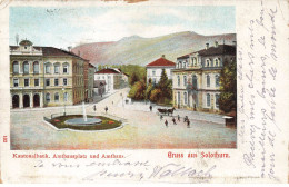 Delcampe - SUISSE #FG53163 GRUSS AUS SOLOTHURN KAUTONALBANK AMTHAUSPLATZ - Andere & Zonder Classificatie