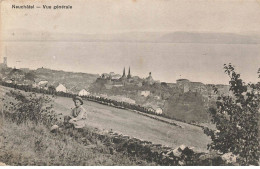 Delcampe - SUISSE #FG55240 NEUCHATEL VUE GENERALE EDIT LOUIS BURGY - Neuchâtel