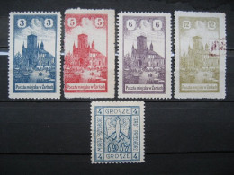 Delcampe - Polen Lokale Post Gebiete Zarki 1918 * Mi.Nr4,5,7,6,2a  (Q108a) - Ongebruikt