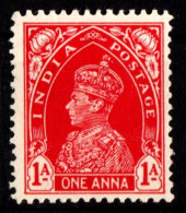 Delcampe - British India 1937 - SG #250, 1anna, Carmine -  KGVI - MH/OG - 1936-47 King George VI