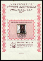 Delcampe - Germany Deutschland Berlin 1987 / Block Gedenkblatt 9 / Weihnachten Und Philatelie / Christmas, Adoration Of The Magi - Briefe U. Dokumente