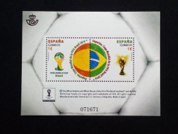 Delcampe - SPANIEN BLOCK 254 POSTFRISCH(MINT) FUSSBALL WM 2014 BRASILIEN - Blocks & Kleinbögen
