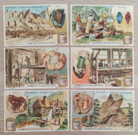 Delcampe - 6 Advertising Cards Of Liebig's Broth Extract "Precious Stones" 1890s - Sonstige & Ohne Zuordnung
