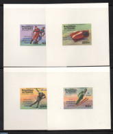 Delcampe - Chad 1976 Winter Olympic Winners, 4 Epreuves De Luxe, Mint NH, Sport - Olympic Winter Games - Skating - Skiing - Tschad (1960-...)
