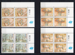 Delcampe - - MONACO N° 1663/68 X 4 Neufs ** MNH - Série INSCRIPTIONS RUPESTRES 1989 (6 Coins Datés) - Cote 54,40 € - - Prehistory