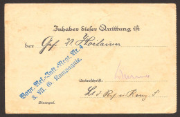 Delcampe - Reçu - Fonds Ludendorff Pour Les Soldats Blessés, Allemagne Premier Guerre Mondiale 1918 - 1923 - Altri & Non Classificati