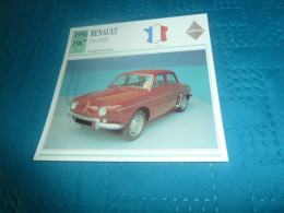 Delcampe - 1956-1967 - Voitures De Luxe - Renault Dauphine - Moteur 4 Cylindres, Cylindrée 845 Cm3 - France - Fiche Technique - - Automobili