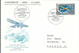Delcampe - SUISSE 1963: FDC Vol Langenbruck-Bern-Locarno - Altri & Non Classificati