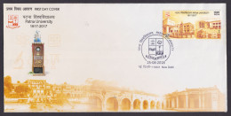 Delcampe - Inde India 2018 FDC Patna University, Education, Heritage Architecture, Microscope, Science Atom, First Day Cover - Covers & Documents