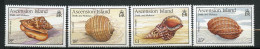 Delcampe - Ascension Yvert 492/495**,Scott  476/479**, Coquillages, MNH - Ascension