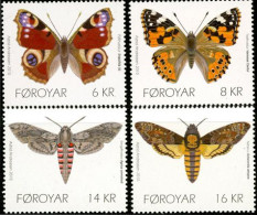 Delcampe - FEROES 2010 - Papillons - 4 V. - Färöer Inseln