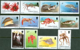 Delcampe - FALKLAND 1994 - Faune Sous-marine - 12 V. - Falkland Islands