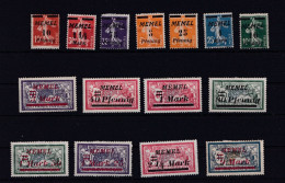 Delcampe - MEMEL. LOT TIMBRES NEUFS*  DE 1920/24   . INTERESSANT. LIRE COMMENTAIRE - Unused Stamps