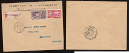 Delcampe - FRC - Cameroun. 1938 (15 Dec) St. Denis - Germany, Trossingen (23 Jan 39) Registered Multifkd Env Arrival Musia Cds Illu - Altri & Non Classificati