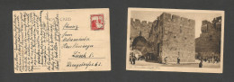 Delcampe - PALESTINE. 1927 (22 Nov) Nazareth - Switzerland, Zurich. Fkd Ppc. Fine. - Palestine