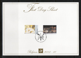 Delcampe - Belgique FDS 2005 3386-87 Europa Gastronomie Tableaux Gustave Van De Woestijne Clara Peeters - 1999-2010