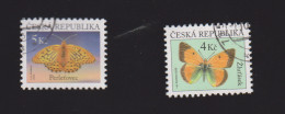 Delcampe - Schmetterlinge, 2 Marken Aus 2020 Und 2023, Gestempelt - Gebruikt