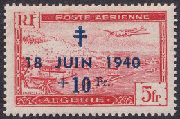 Delcampe - Algeria, 1948, General De Gaulle, 18 Juin 1940 + 10 Fr Overprint - Andere & Zonder Classificatie