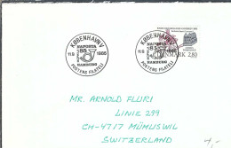 Delcampe - DANEMARK 1984: LSC De COPENHAGUE Pour MÜMLISWIL (Suisse) - Covers & Documents