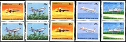 Delcampe - MARSHALL 1989 - P.A. - Avions - Non Dentelés 1 Coté De Carnets - 10 V. - Islas Marshall