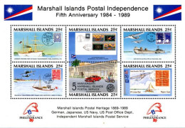 Delcampe - MARSHALL 1989 - Philexfrance - 5ème Anniv. De L'indépendance Postale - BF - Islas Marshall
