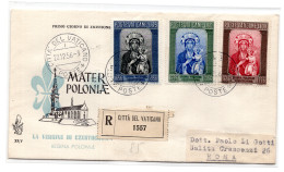 Delcampe - 1956 Madonna Nera N. 216/218 Serie Su FDC Venetia Racc. - FDC