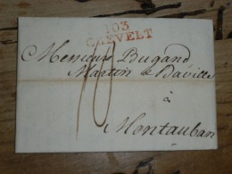 Delcampe - Belle Lettre 103 CREVELT Pour MONTAUBAN - 1801............ Boite3-637a - 1792-1815: Départements Conquis