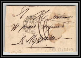 Delcampe - 36882 Maritime Pays D'outremer St Pierre Martinique Pour Marseille France 1833 Marque Postale D'entrée Lettre Cover - Covers & Documents