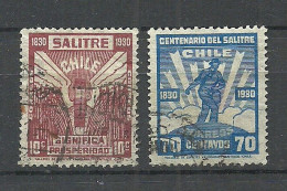 Delcampe - CHILE 1930 Michel 181 & 184 O - Chile