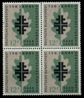 Delcampe - SAAR OPD 1958 Nr 437 Postfrisch VIERERBLOCK S03DF72 - Unused Stamps