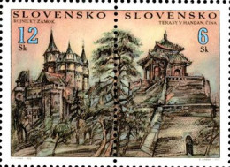 Delcampe - SLOVAQUIE 2002 - Anciens Chateaux - Handam Et Bojnice - 2 V. - Ungebraucht