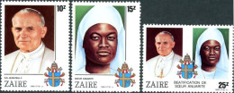 Delcampe - ZAIRE 1986 - Béatification De Soeur Anuarite Nengapeta - 3 V. - Ungebraucht