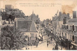 Delcampe - MONTRICHARD - Vue Générale Des Ruines Du Donjon Et Perspective De La Grande Rue Un Jour De Fête - état - Montrichard