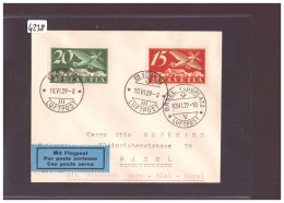 Delcampe - SUISSE - FLUGPOST - POSTE AERIENNE - BERN BIEL BASEL 1929  SUR LETTRE - First Flight Covers