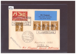 Delcampe - SUISSE - FLUGPOST - POSTE AERIENNE - ZÜRICH BELLINZONA 1927  SUR LETTRE - INTER. FLUGMEETING 1927 - First Flight Covers