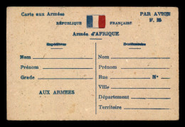 Delcampe - CARTE DE FRANCHISE MILITAIRE - ARMEE D'AFRIQUE PAR AVION - Briefe U. Dokumente