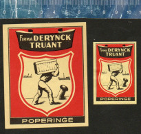 Delcampe - POPERINGE FIRMA DERYNCK TRUANT  -  MATCHBOX LABELS BELGIUM - Zündholzschachteletiketten