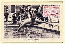 Delcampe - 29506 /  NATATION Un Départ De 100 Mètres Premier 1er Jour Sports PARIS 28 Novembre 1953 Touring Club FRANCE N° 071401 - Nuoto