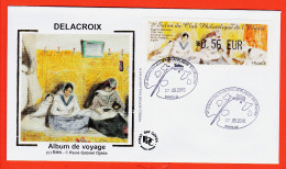 Delcampe - 29990  Timbre LISA Club ELYSEE ◉ FDC Soie OJEDA  DELACROIX Album De Voyage (•◡•) 1er Jour Emission PARIS 27-05-2010 - 2010-2019