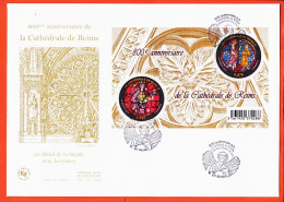 Delcampe - 29931 ️ FDC Géant 23x16 (•◡•) 800è Anniversaire Cathedrale Rosace Bloc-Feuillet YT F-4549 ◉ 1er Jour REIMS 06-05-2011 - 2010-2019