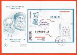 Delcampe - 29933 ️ FDC Géant 23x16 (•◡•) A MAILLOL Antoine BOURDELLE  Bloc-Feuillet YT F-4626 ◉ Premier 1er Jour PARIS 04-11-2011 - 2010-2019