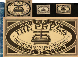 Delcampe - THE PRESS AVERAGE 50 MATCHES   - BELGIUM MATCHBOX LABELS - Zündholzschachteletiketten