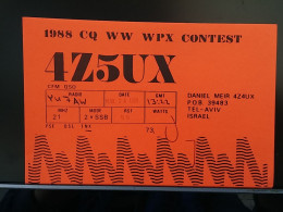 Delcampe - KOV 720-95 - RADIO AMATEUR, QSL CARD, ISRAEL, TEL AVIV - Amateurfunk