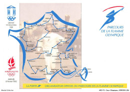 Delcampe - ARZP11-0727-JEUX OLYMPIQUES - PARCOURS DE LA FLAMME OLYPMPIQUE - DEPART 14 DECEMBRE 1991 - Olympic Games